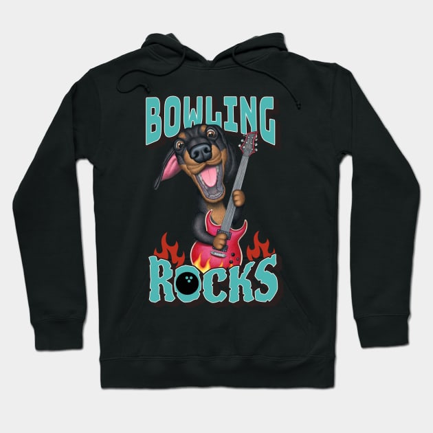 Bowling Rocks Hoodie by Danny Gordon Art